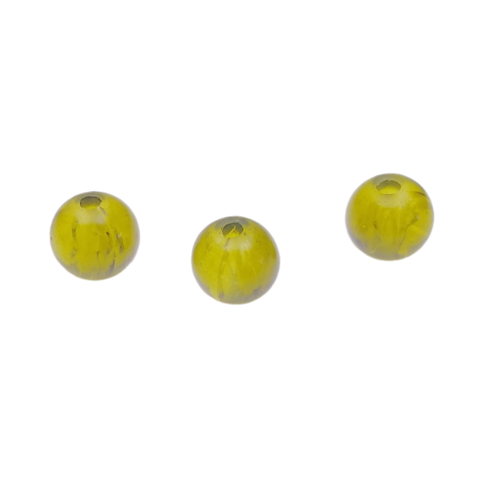 Plastic round beads drilled 5pcs